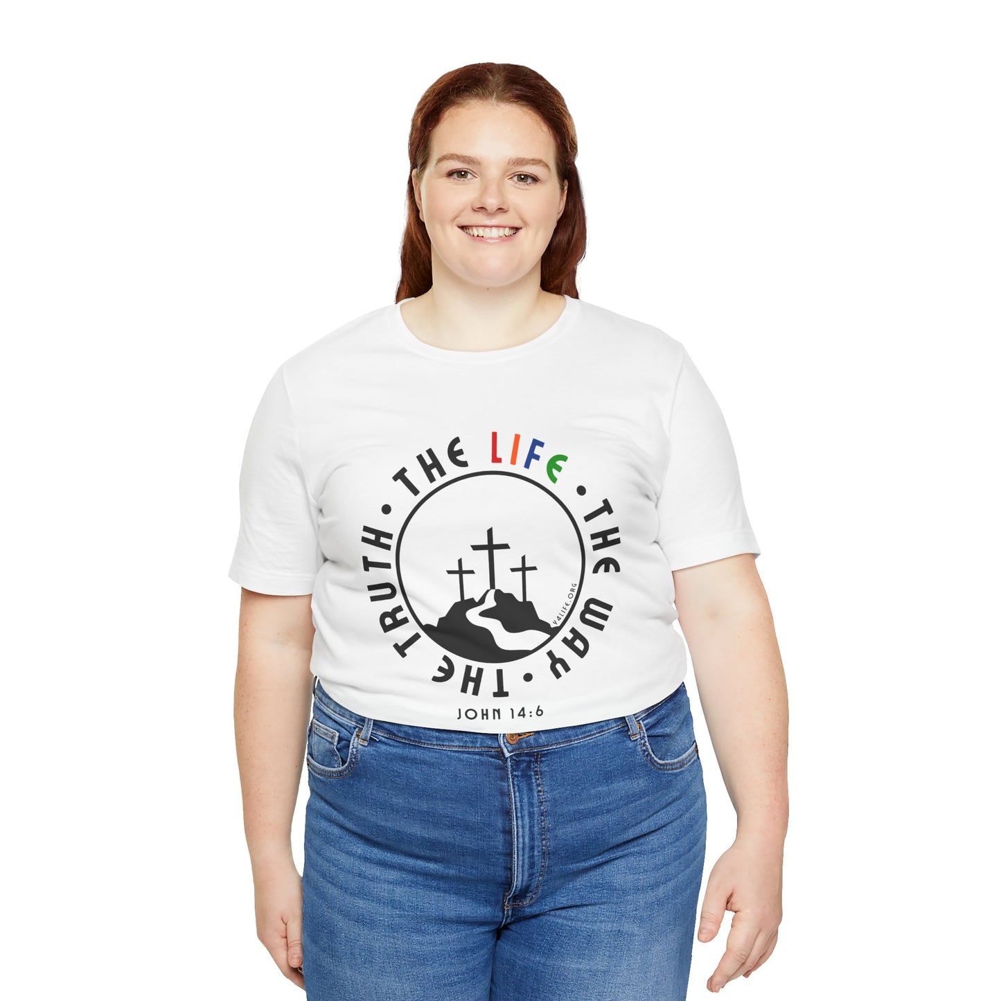 John 14:6 Multicolor Short Sleeve Tee
