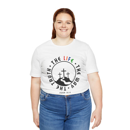 John 14:6 Multicolor Short Sleeve Tee