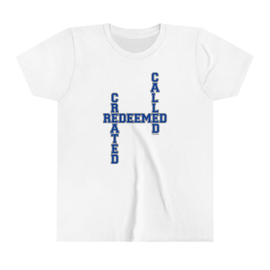 Varsity Created, Redeemed, Called Crossword Youth Short Sleeve Tee