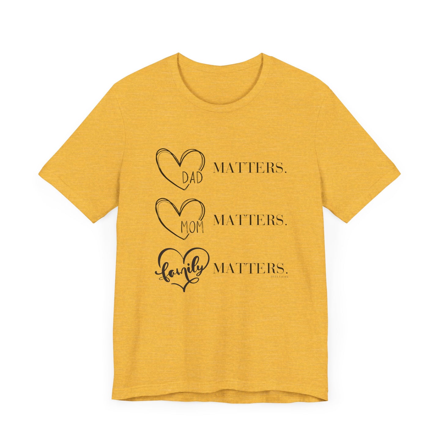 "Family Matters" (black print) Unisex Jersey Short Sleeve Tee