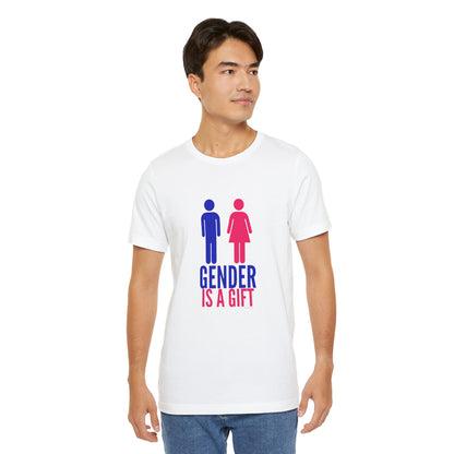 "Gender is a Gift" (full bodies) Unisex Jersey Short Sleeve Tee