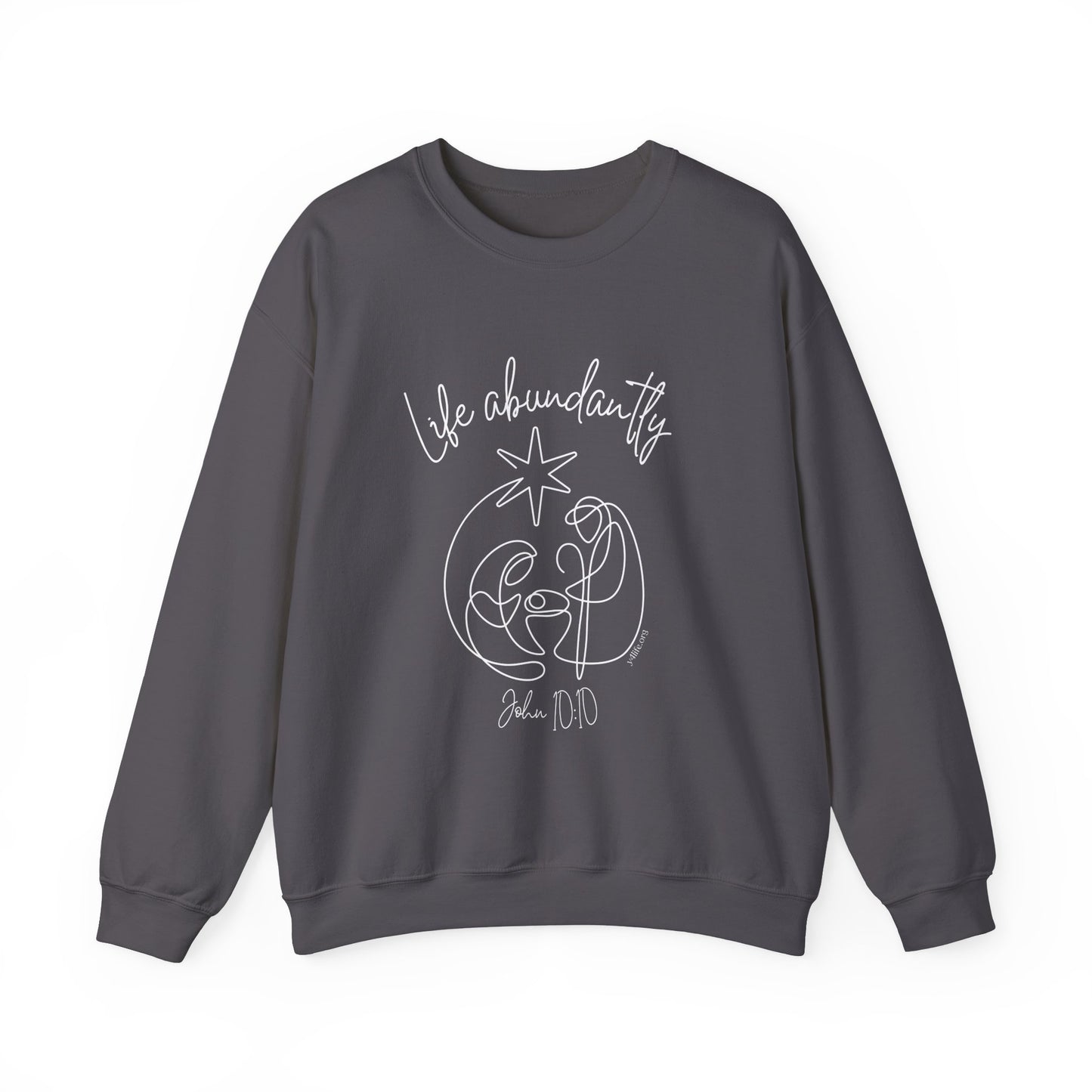 Life Abundantly Line Art Crewneck Sweatshirt