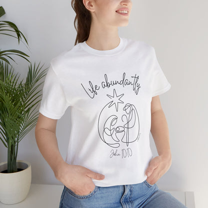 Life Abundantly Line Art Short Sleeve Tee