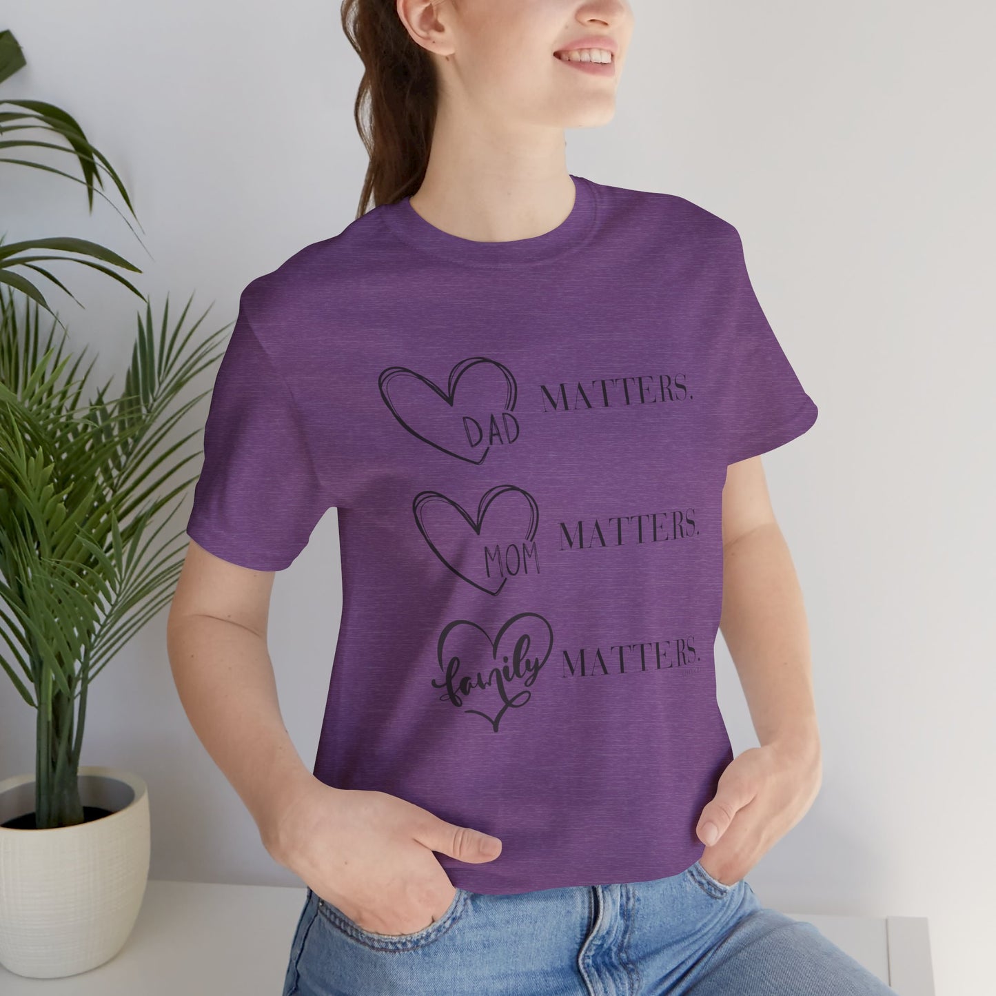 "Family Matters" (black print) Unisex Jersey Short Sleeve Tee