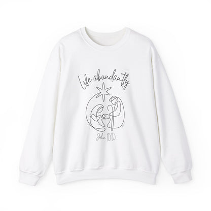 Life Abundantly Line Art Crewneck Sweatshirt