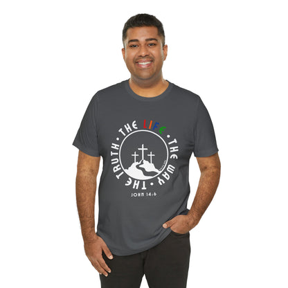 John 14:6 Multicolor Short Sleeve Tee