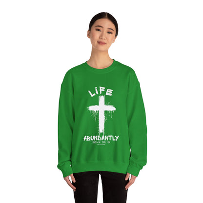 Life Abundantly Single Color Crewneck Sweatshirt