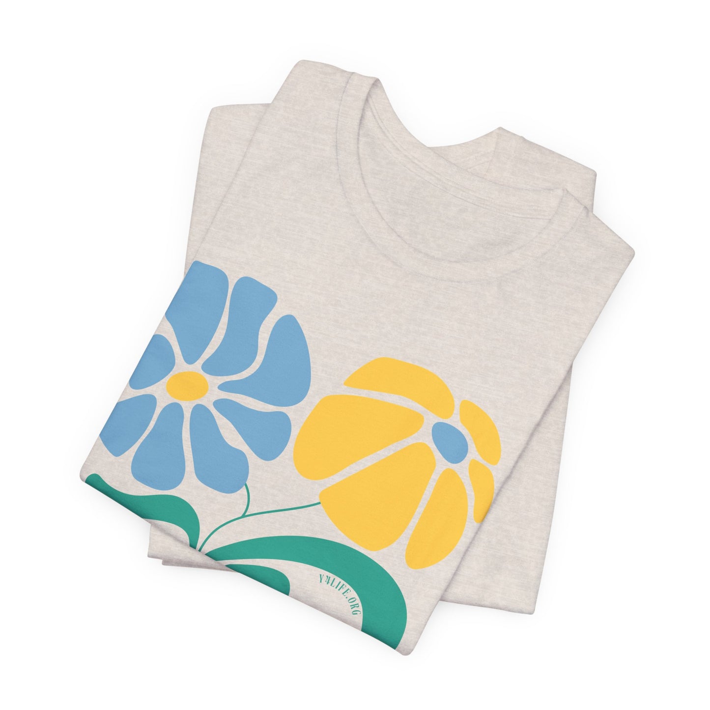 "Motherhood is my Vocation" (two flowers) Unisex Jersey Short Sleeve Tee