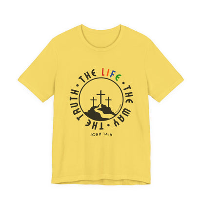 John 14:6 Multicolor Short Sleeve Tee