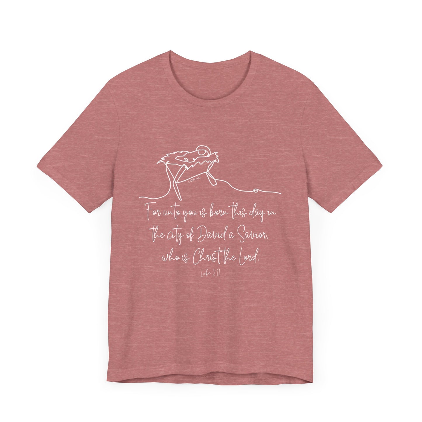 Luke 2:11 Manger Short Sleeve Tee