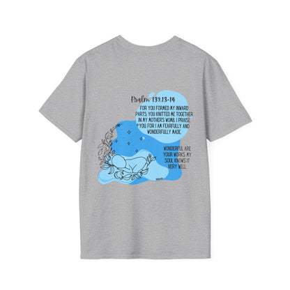 Psalm 139 Blue Unisex Softstyle T-Shirt