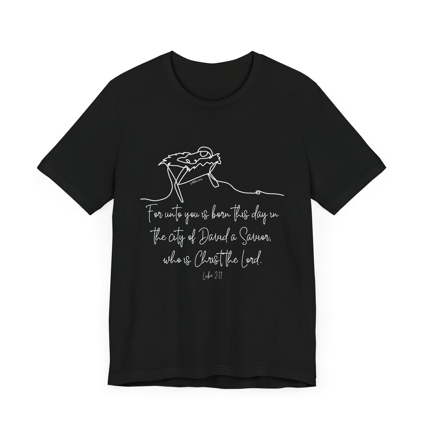 Luke 2:11 Manger Short Sleeve Tee