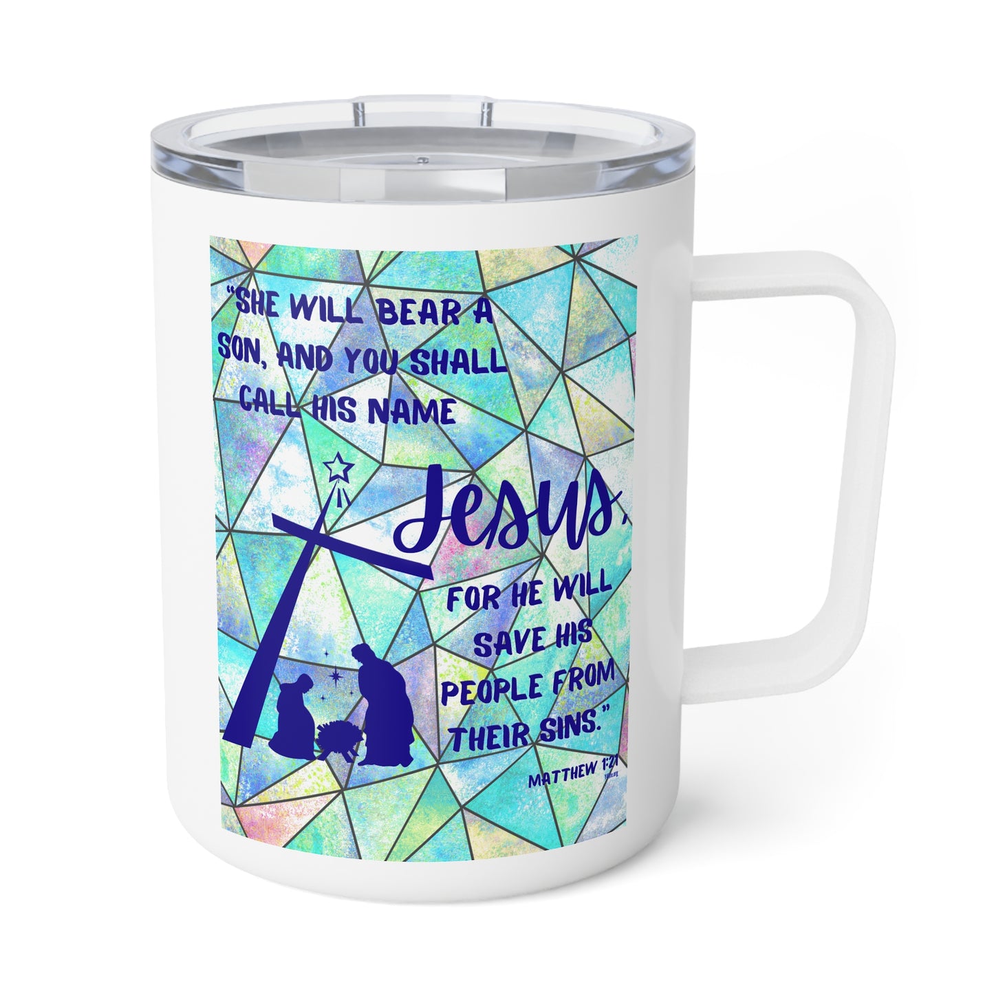 Matthew 1:21 Insulated Coffee Mug