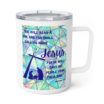 Matthew 1:21 Insulated Coffee Mug