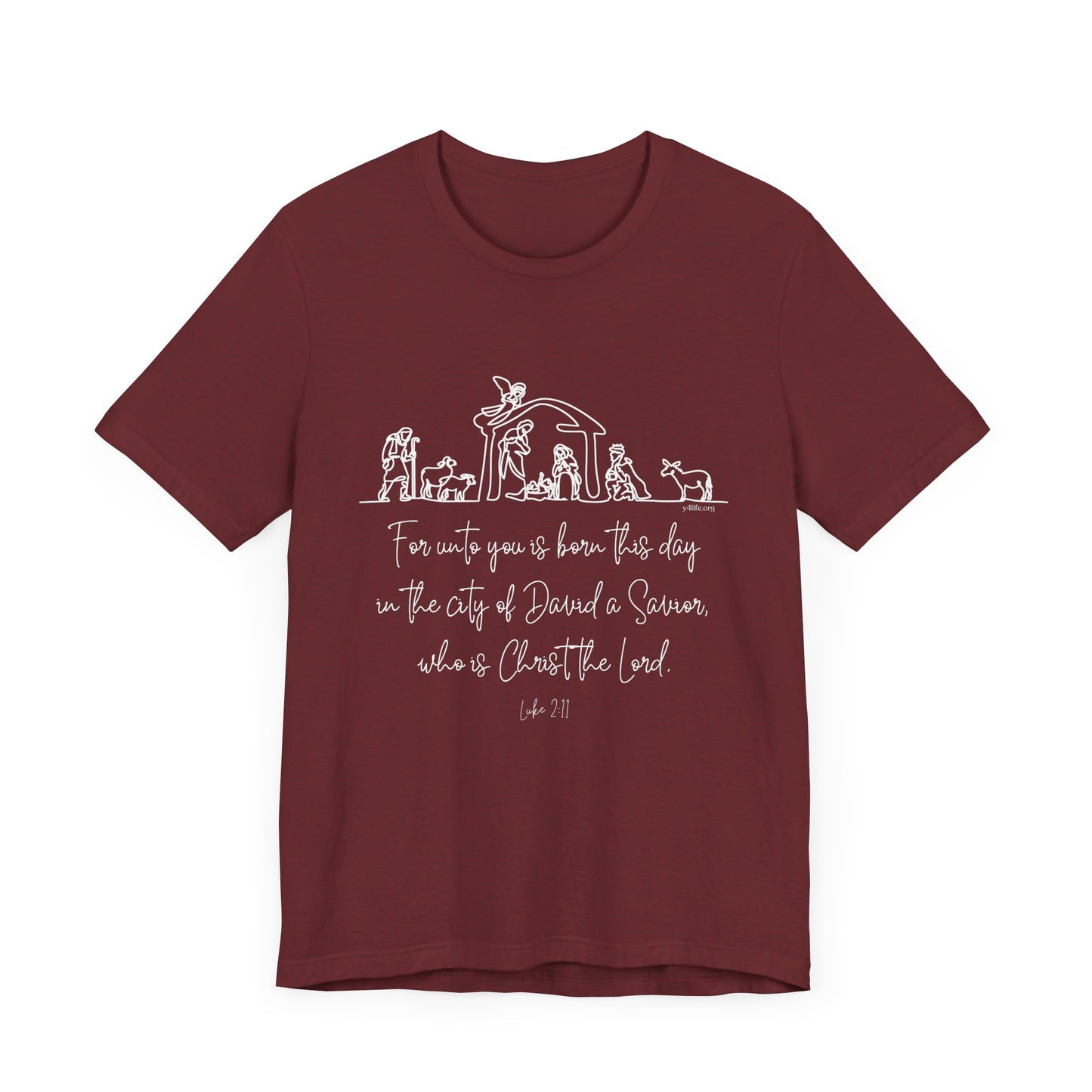 Luke 2:11 Nativity Short Sleeve Tee