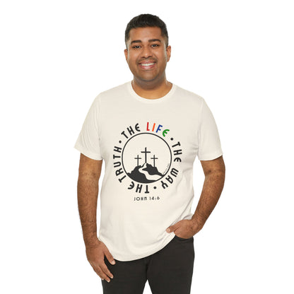 John 14:6 Multicolor Short Sleeve Tee