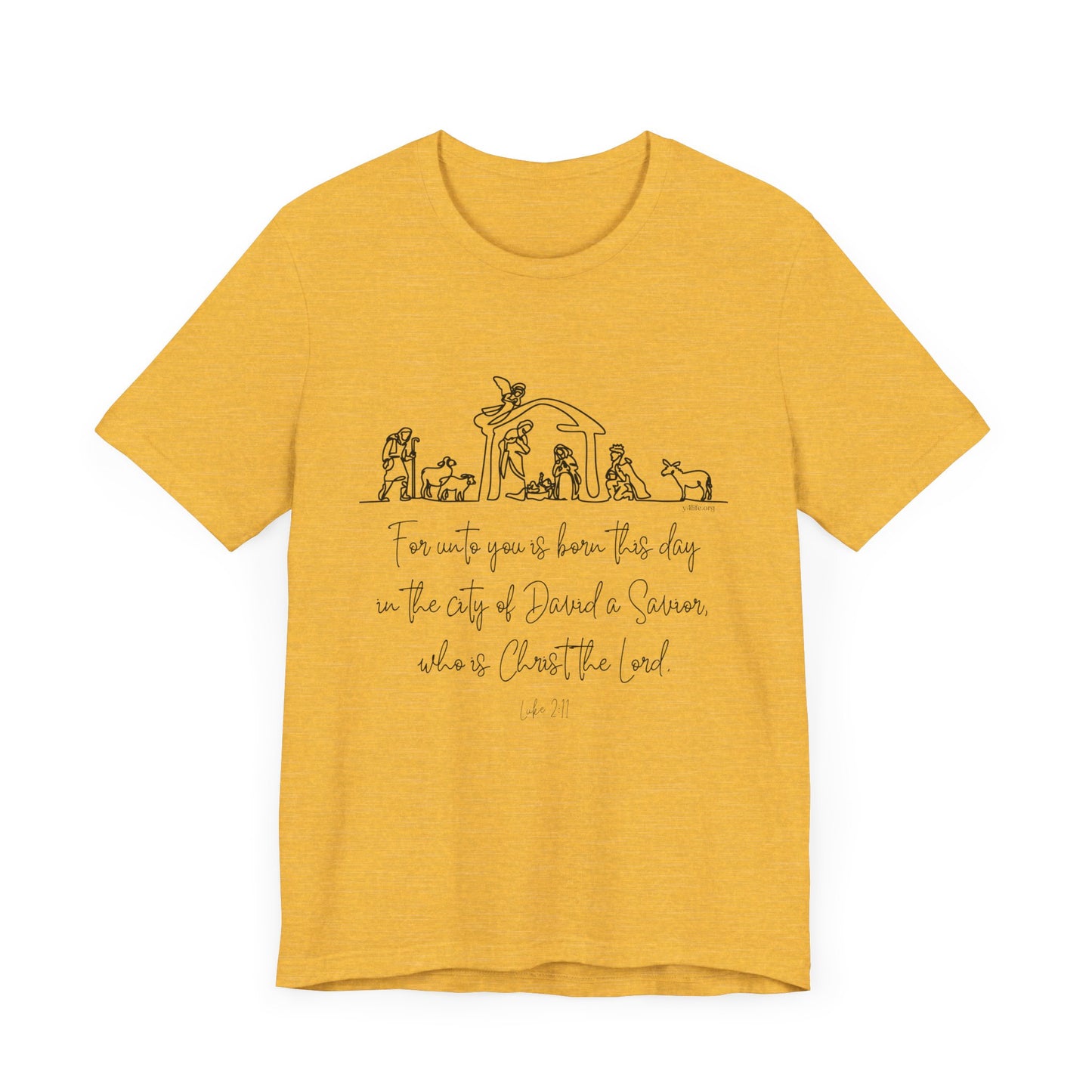 Luke 2:11 Nativity Short Sleeve Tee