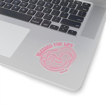 Blessed For Life Pink Kiss-Cut Sticker