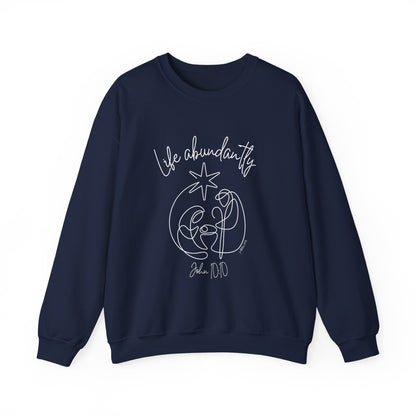 Life Abundantly Line Art Crewneck Sweatshirt