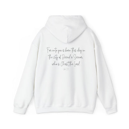 Luke 2:11 Manger Hooded Sweatshirt