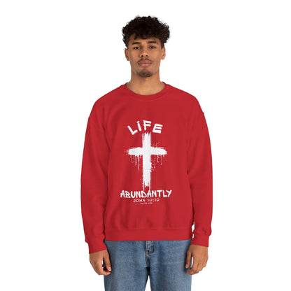 Life Abundantly Single Color Crewneck Sweatshirt
