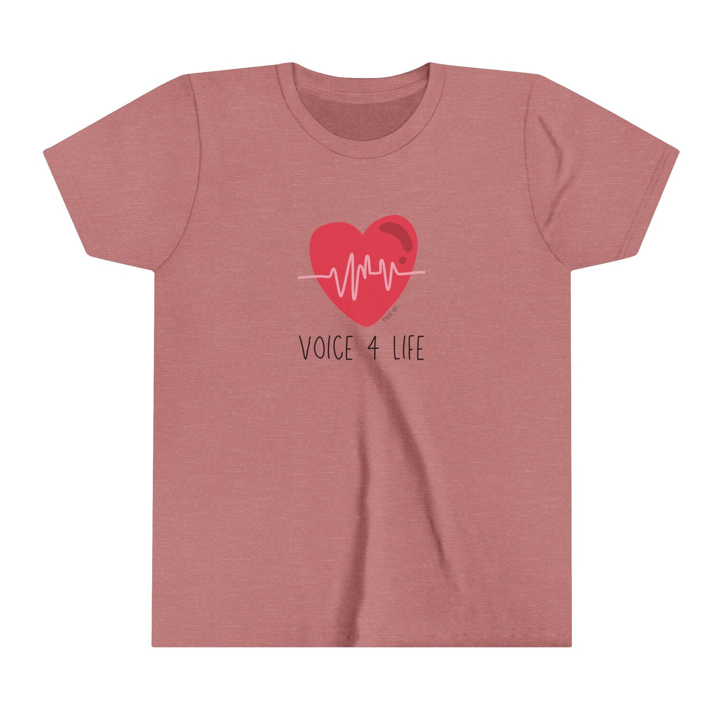 Voice 4 Life (Heartbeat) Youth Short Sleeve Tee