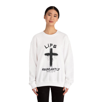 Life Abundantly Single Color Crewneck Sweatshirt