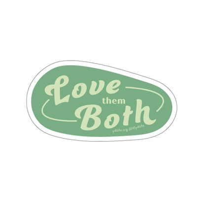 Love Them Both Green Kiss-Cut Sticker