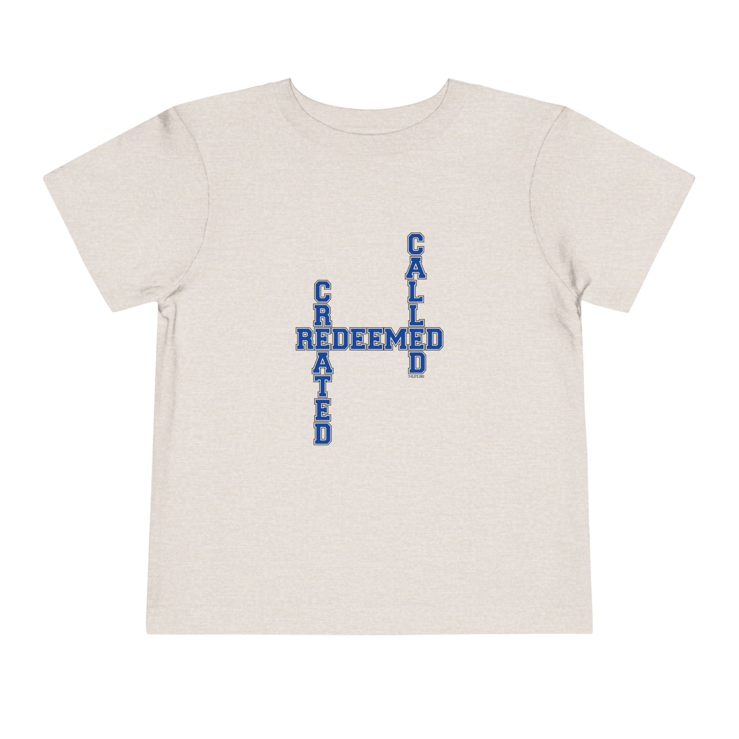 Varsity Created, Redeemed, Called Crossword Toddler Short Sleeve Tee