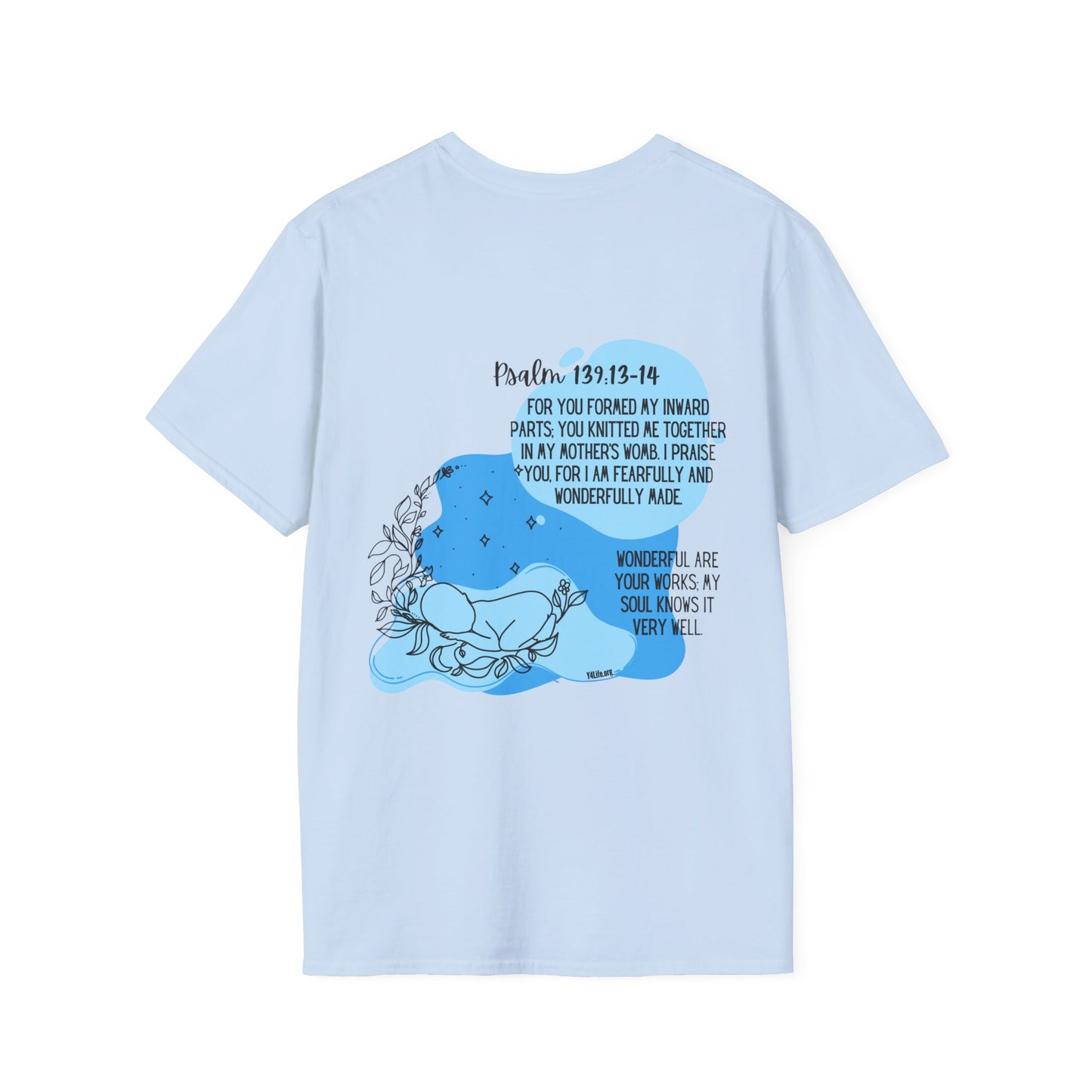 Psalm 139 Blue Unisex Softstyle T-Shirt