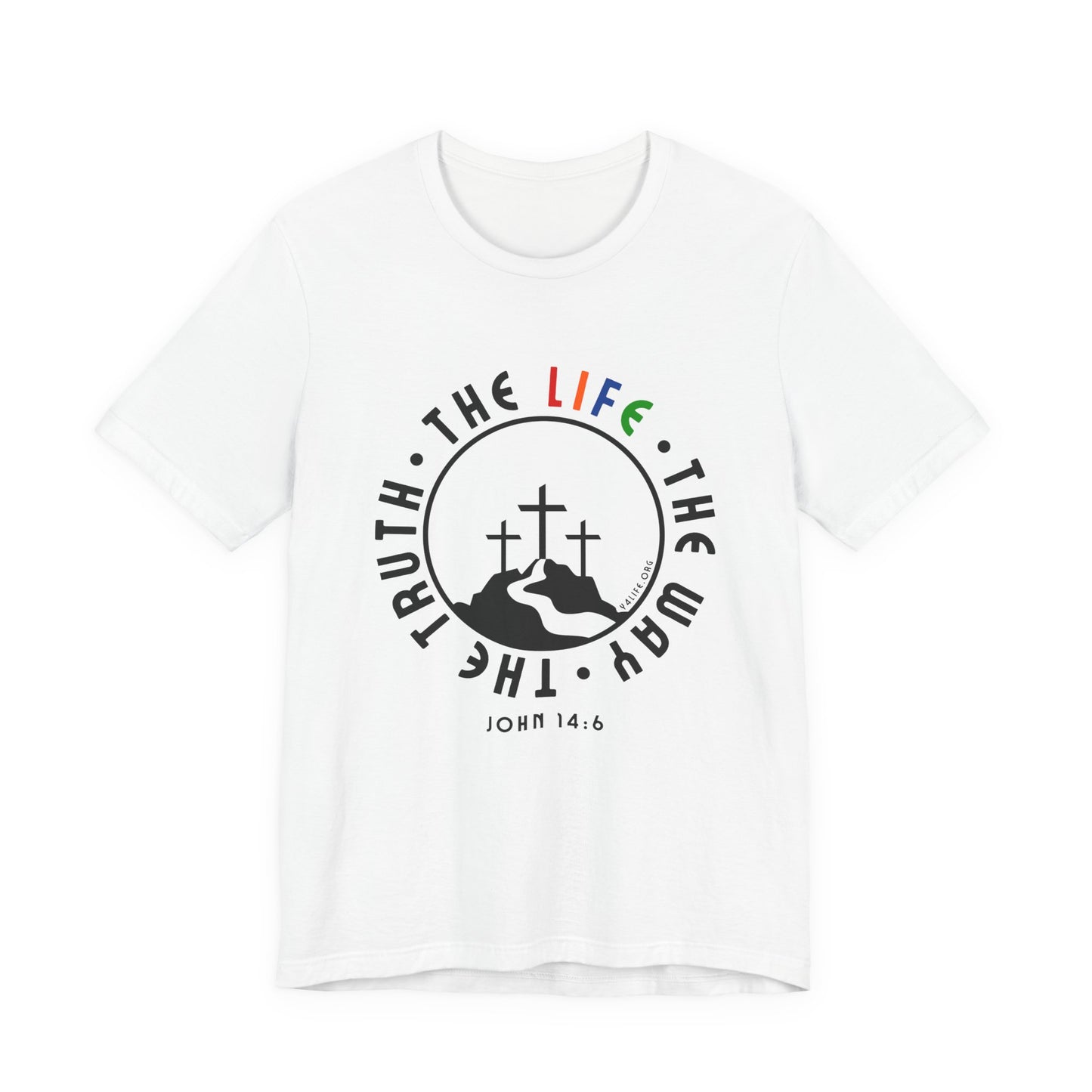 John 14:6 Multicolor Short Sleeve Tee