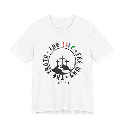 John 14:6 Multicolor Short Sleeve Tee