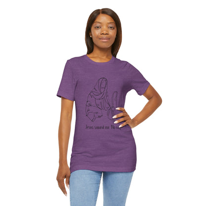 "Jesus Saved Me" Unisex Jersey Short Sleeve Tee