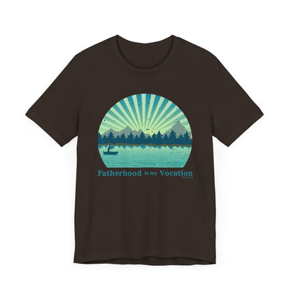 "Fatherhood is my Vocation" (lake) Unisex Jersey Short Sleeve Tee