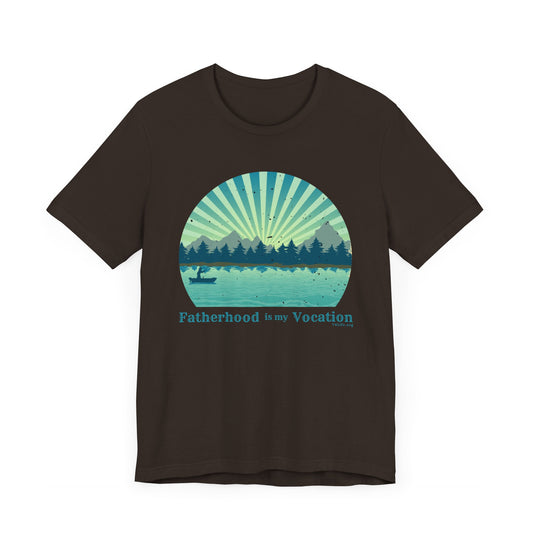 "Fatherhood is my Vocation" (lake) Unisex Jersey Short Sleeve Tee