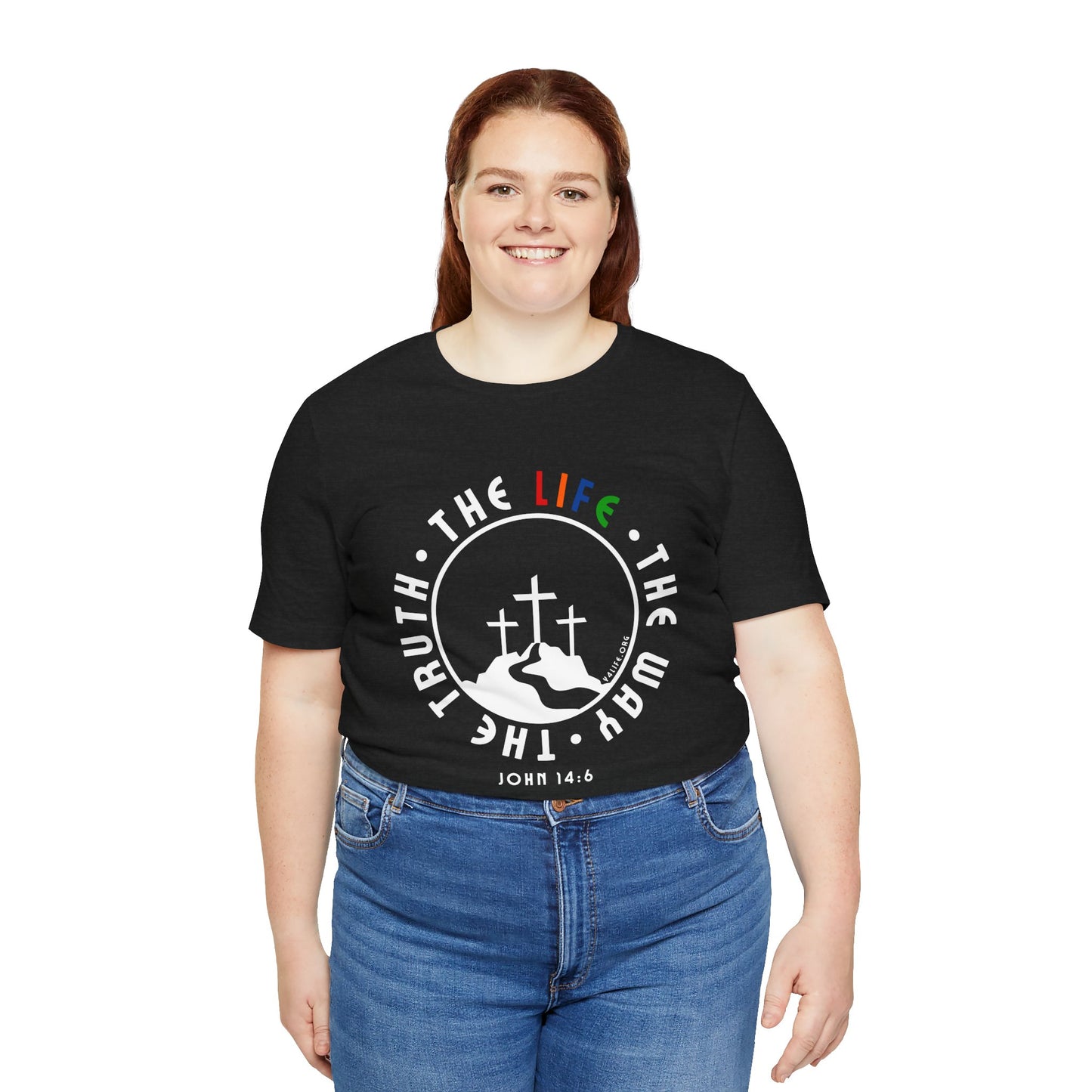 John 14:6 Multicolor Short Sleeve Tee