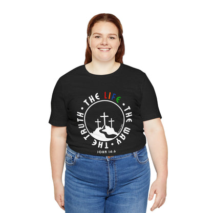 John 14:6 Multicolor Short Sleeve Tee