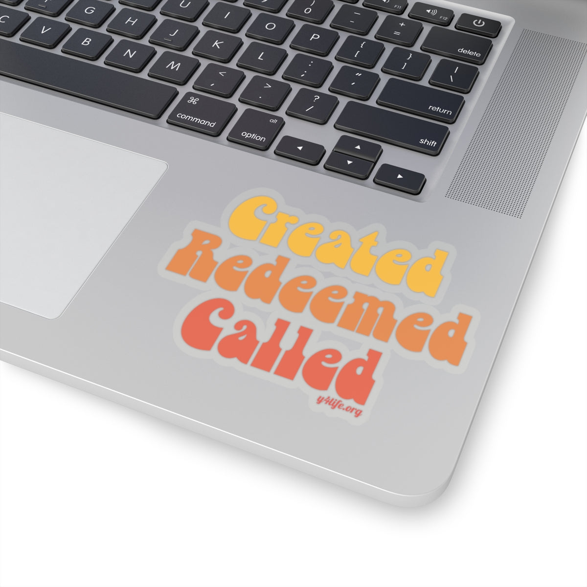 Retro Created, Redeemed, Called Warm Kiss-Cut Sticker