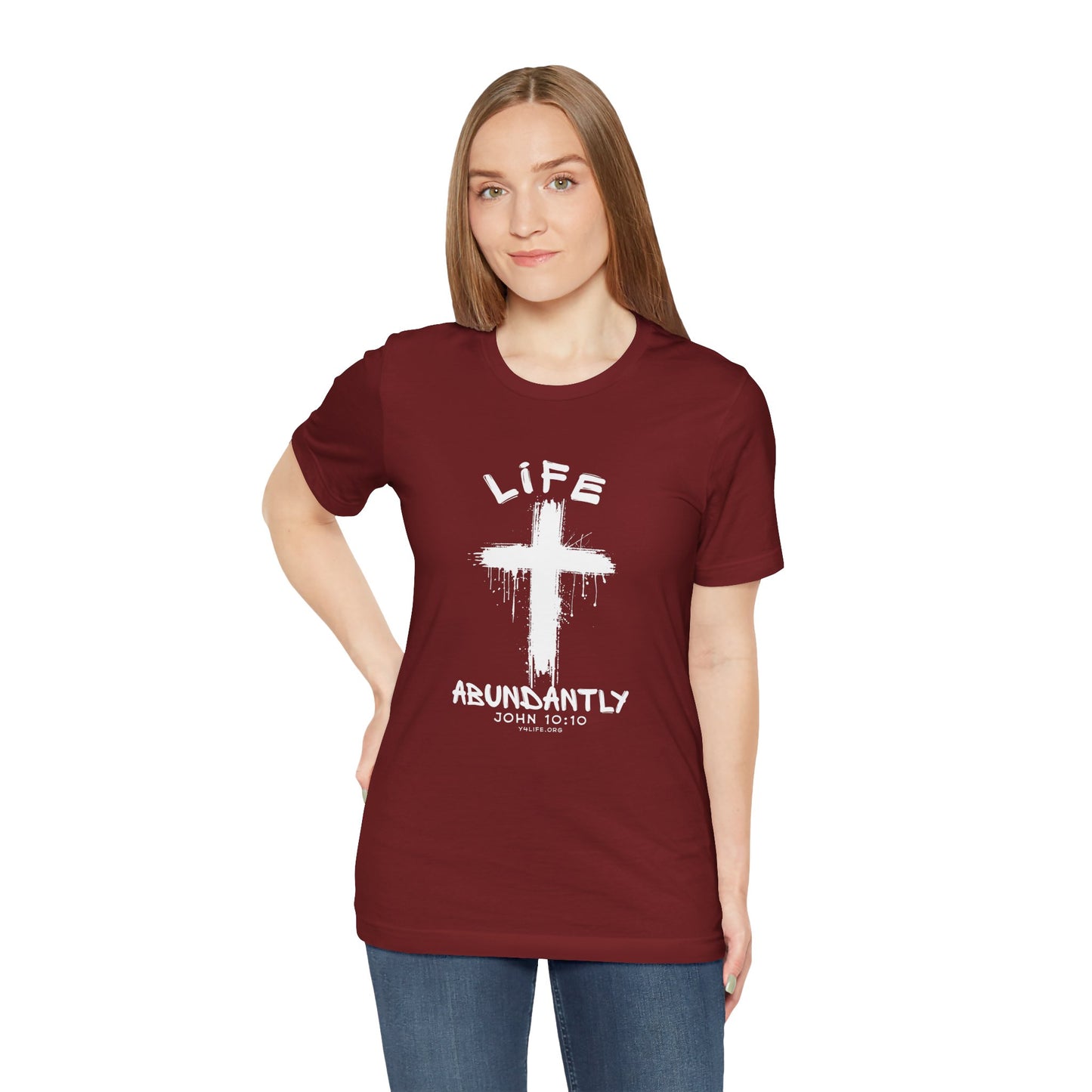 Life Abundantly Single Color Short Sleeve Tee