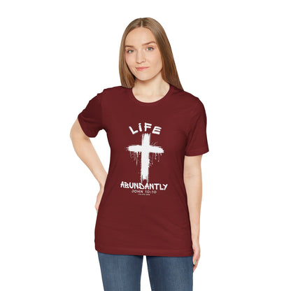 Life Abundantly Single Color Short Sleeve Tee