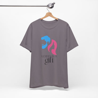 "Gender is a Gift" (faces) Unisex Jersey Short Sleeve Tee
