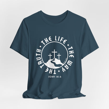 John 14:6 Single Color Short Sleeve Tee