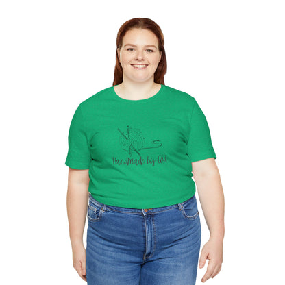 "Handmade by God" (yarn design) Unisex Jersey Short Sleeve Tee