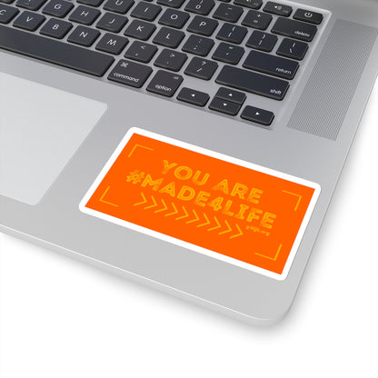 #Made4Life Orange Kiss-Cut Sticker