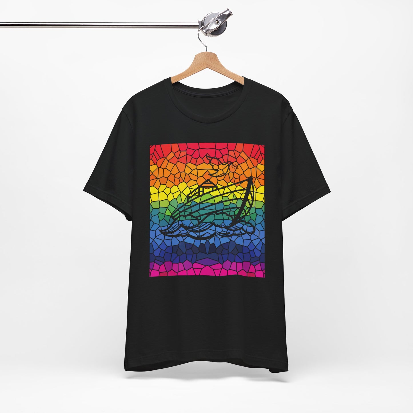 Noah's Ark Stained Glass Unisex Jersey Short Sleeve Tee