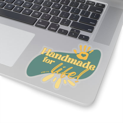 Handmade for Life Green Kiss-Cut Sticker