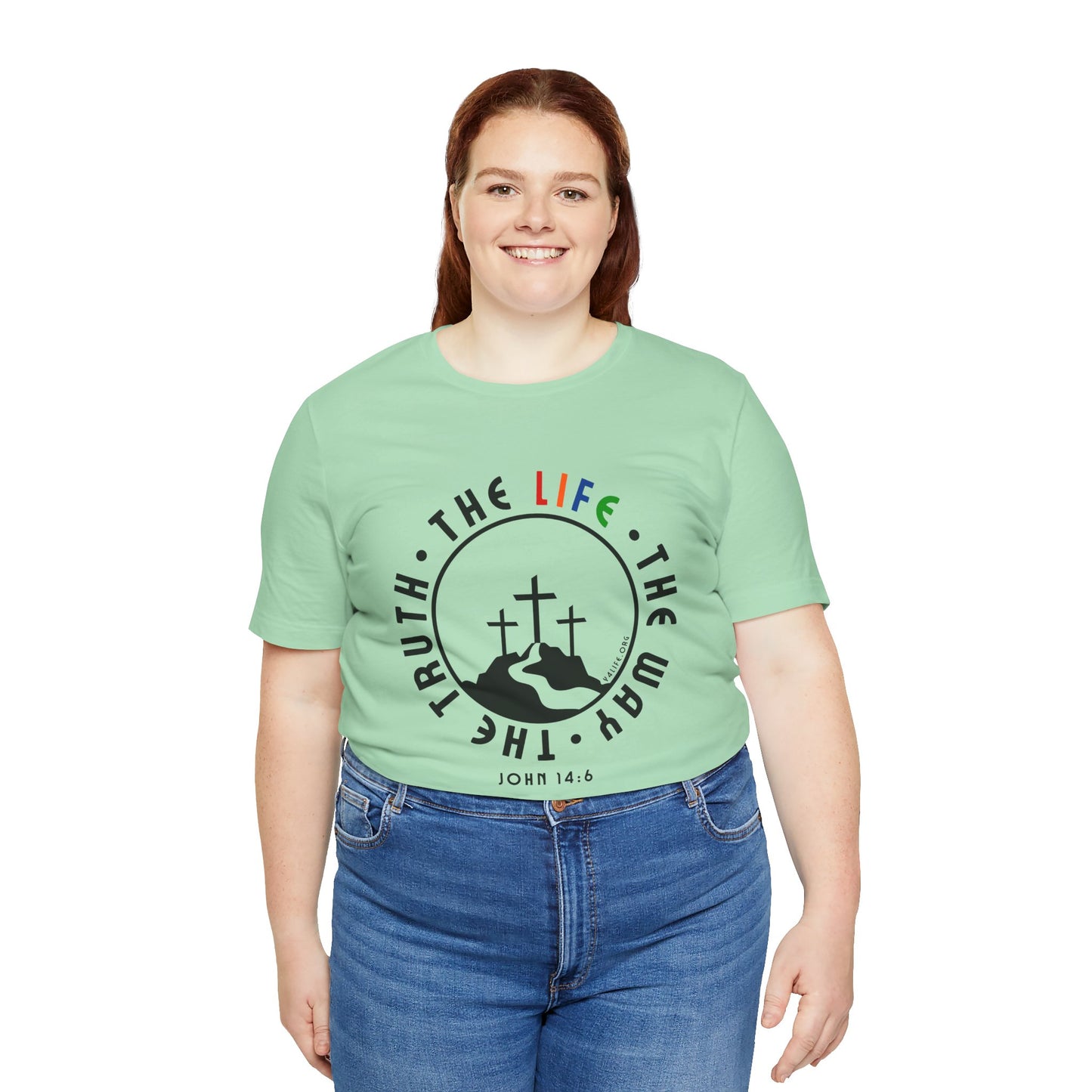 John 14:6 Multicolor Short Sleeve Tee