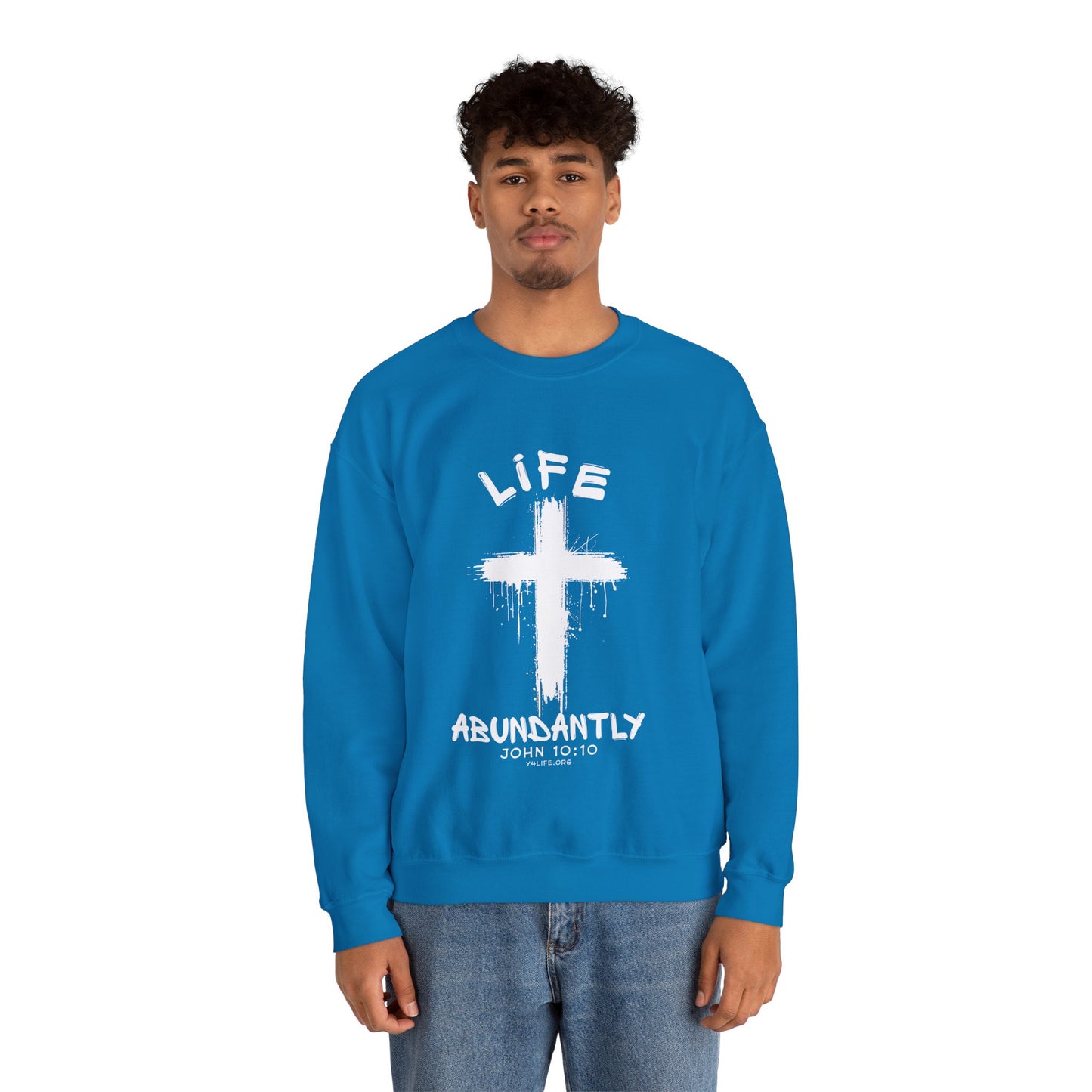 Life Abundantly Single Color Crewneck Sweatshirt