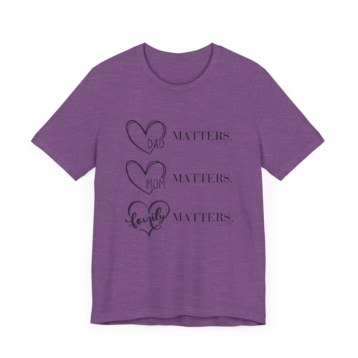 "Family Matters" (black print) Unisex Jersey Short Sleeve Tee
