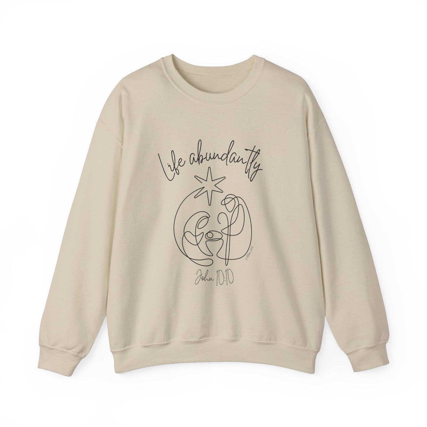 Life Abundantly Line Art Crewneck Sweatshirt